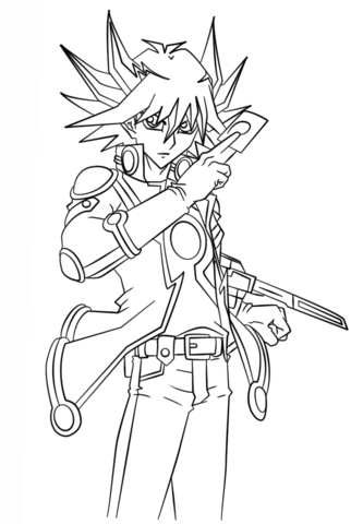 Yusei Fudo Coloring Page